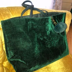 Velvet Emerald Green Bag